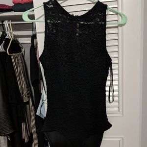 Rachel Roy black lace body suit